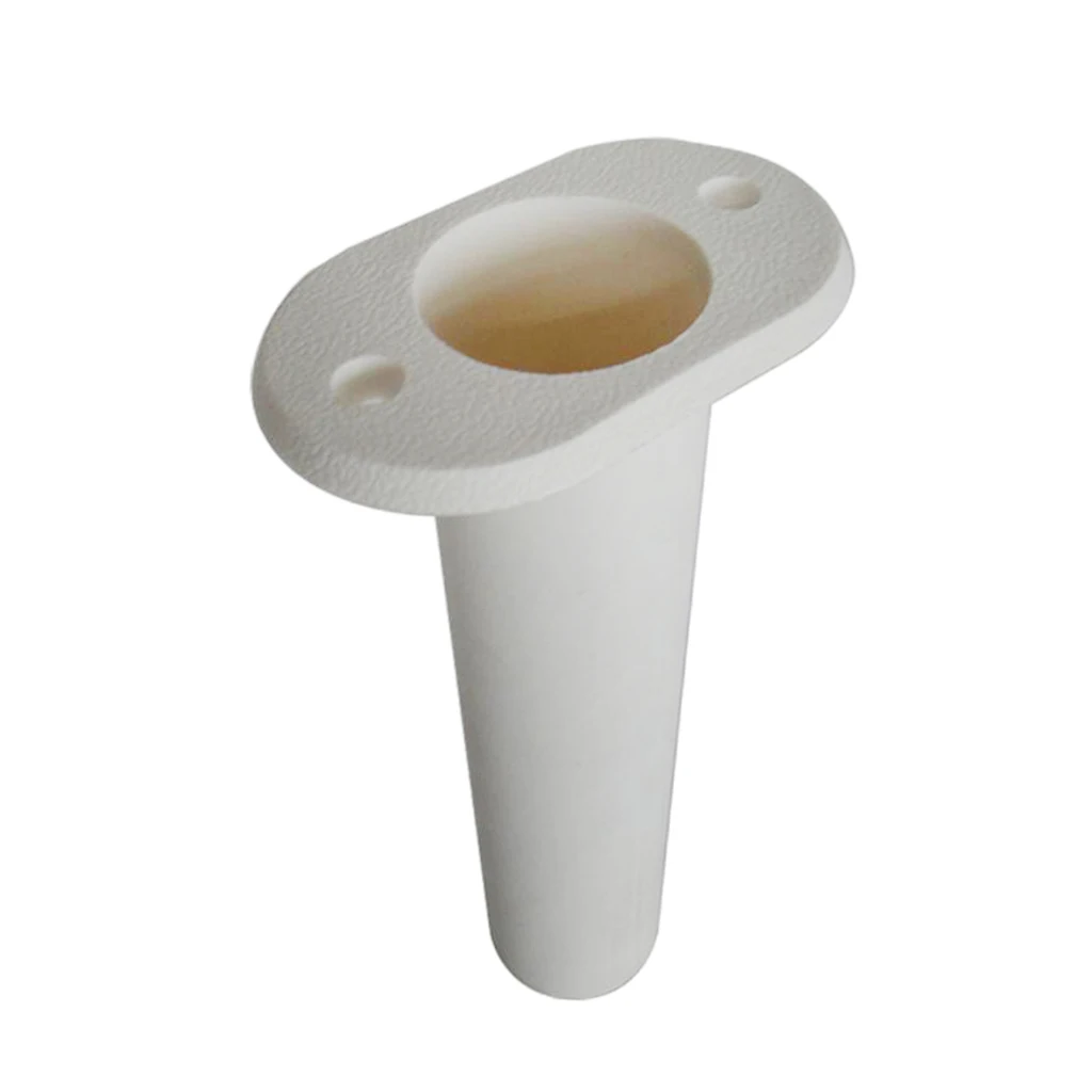 90 Degree Boat Fishing Rod Holder Stainless Steel Flush Mount Kayak White 