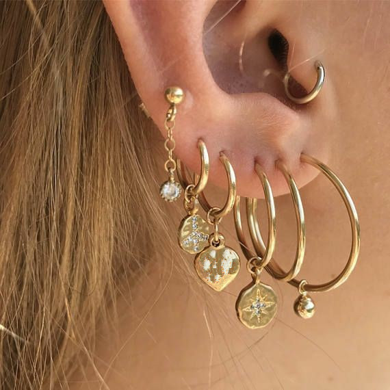earrings fashion jewelry 2020 stud earing trend ear studs piercings chain aretes accesories for women grils navidad