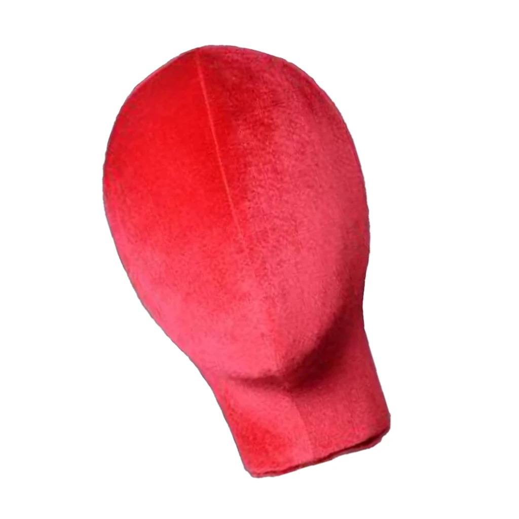 Velvet Head for Wigs Hats Glasses Dispaly Head Mannequin Head Base with mounting hole easy to fit with the most clamp