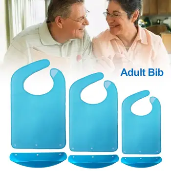

Adult Bib Cleaning Supplies Meal Clothing Anti-dirt Protector Detachable Leak-proof Bib For Elderly And Disabled