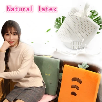 

40cm Cartoon Cushion Thailand Natural Latex Seat Cushion Pad Chair Hips Orthopaedic Pillow Seat Latex Mats Coccyx Protect