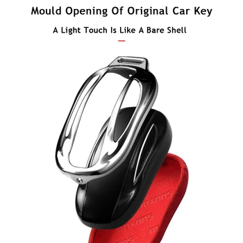 

Super Quality Car key Shell case Set For Tesla Model X key Pad House Remote Smart keychian Wallet key ring Car Accessories