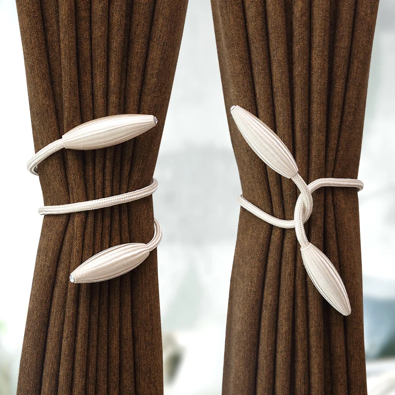 2 PCS New Arbitrary shape strong Curtain Tiebacks Plush Alloy Hanging