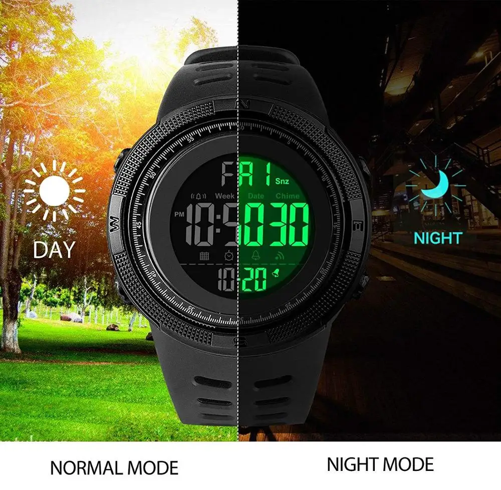 5 PCS/Set SKMEI Chrono Digital Watches Mens Sport Countdown Wristwatches Men 2 time Alarm Clock Watches Male reloj hombre 1251 sports watches