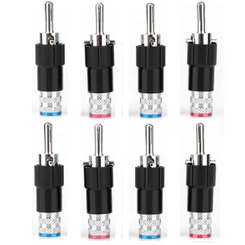 

8Pcs Pailiccs Rhodium Plated o Banana Speaker Plug Screw Lock 9mm Cable Wire Connector
