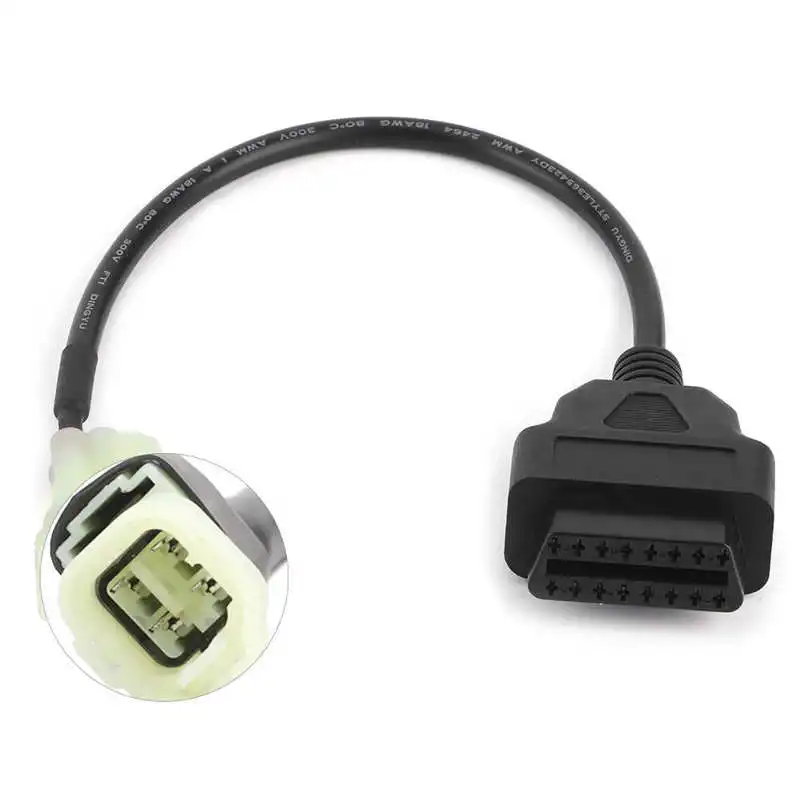 Для мотоциклов Honda OBD2 до 4 Pin Диагностический Кабель-адаптер неисправностей