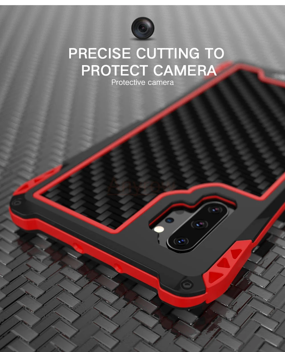 Carbon fiber Tri-proof Waterproof Dirtproof Armor Aluminum Case for Samsung Galaxy Note 10 Plus 9 8 S10 5G S9 S8 S7 Cover Fundas