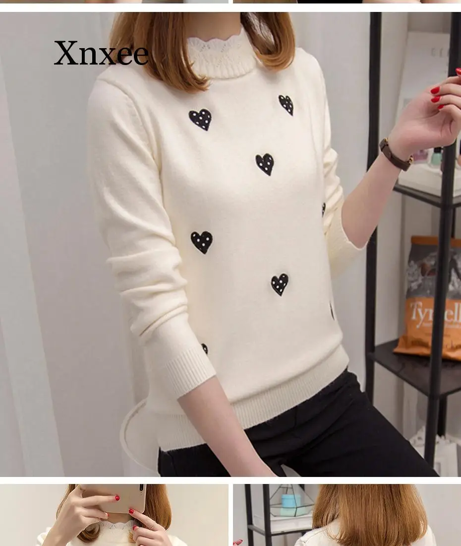 Autumn Winter Knitted Turtleneck Pullover And Sweater Women Jumper Embroidery Cute Sweater Female Pull Fmme Yellow Cute Japan Autumn Winter Knitted Turtleneck Pullover And Sweater Women Jumper Embroidery Cute Sweater Female Pull Fmme Yellow Cute Japan