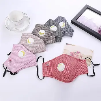 

5PCS Random Color Mouth Mask Adjustable Cotton Anti Dust Mask Mouth Cover Mask with Valve for Outdoor