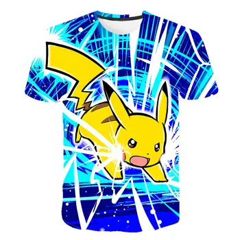 

3d Never Enough Pikachus T-Shirt Pokedex Character T Shirt Pokemon Pikachu Shirts Pika's Camiseta Anime Men Women Tees Camisa