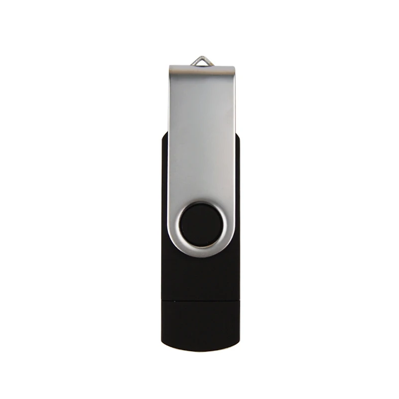 black Многоцветные флеш-накопители OTG Usb 2,0, флеш-накопители, флеш-накопители, карта памяти, реальная емкость, 4 ГБ, 16 ГБ, 64 ГБ, индивидуальный логотип, свадебные подарки - Цвет: black