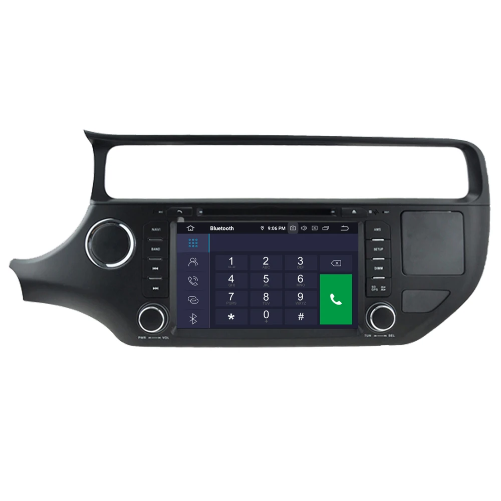 Excellent RoverOne Car Radio DVD GPS For Kia Rio K3 2015 2016 Android 9.0 Octa Core Touchscreen Multimedia Player HeadUnit Bluetooth 8