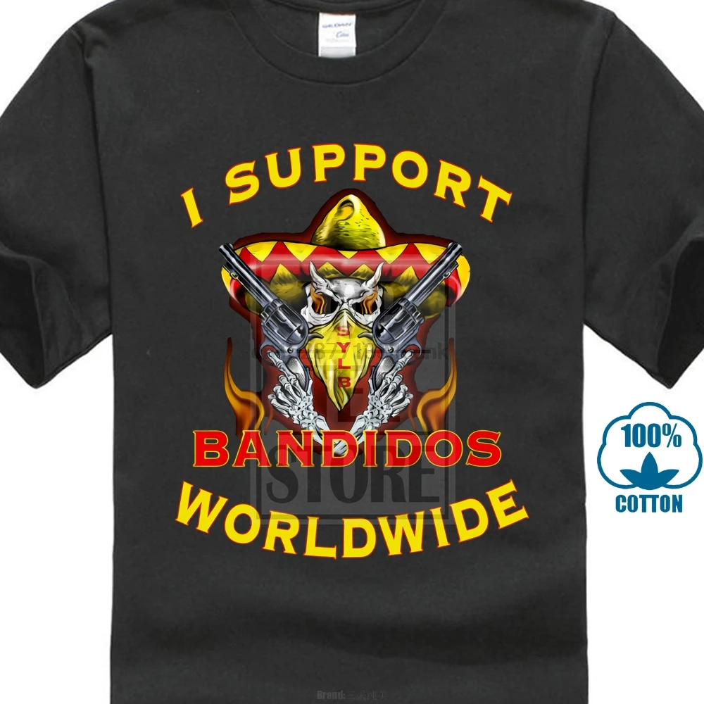 Bandidos Mc рубашка поддержка вашего местного бандидоса Черная мужская женская