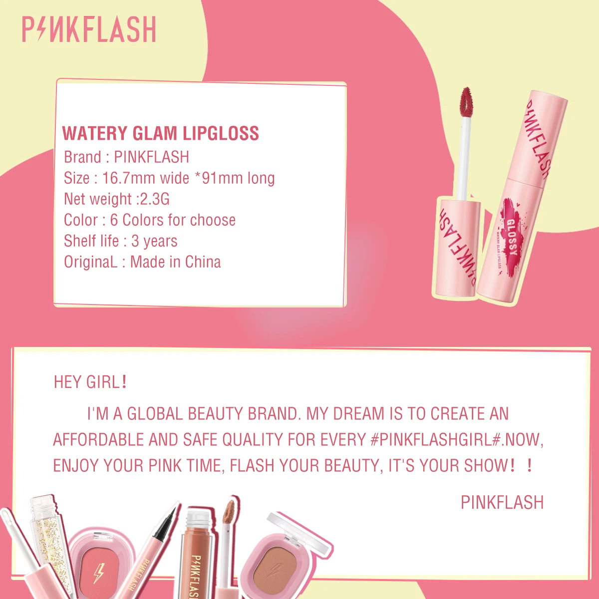 Pinkflash Glossy Matte Lipstick Liquid Lip Gloss Waterproof Long Lasting Nude Lip Stick Women Red Lip Tint Beauty Cosmetic