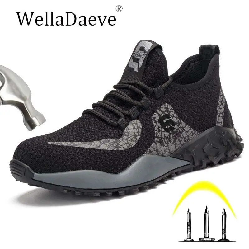 Men's Steel Toe Work Safety Shoes Lightweight Breathable Outdoor Sneakers Anti-smashing Puncture Proof Protective Boots For Men Men's Steel Toe Work Safety Shoes Lightweight Breathable Outdoor Sneakers Anti-smashing Puncture Proof Protective Boots For Men