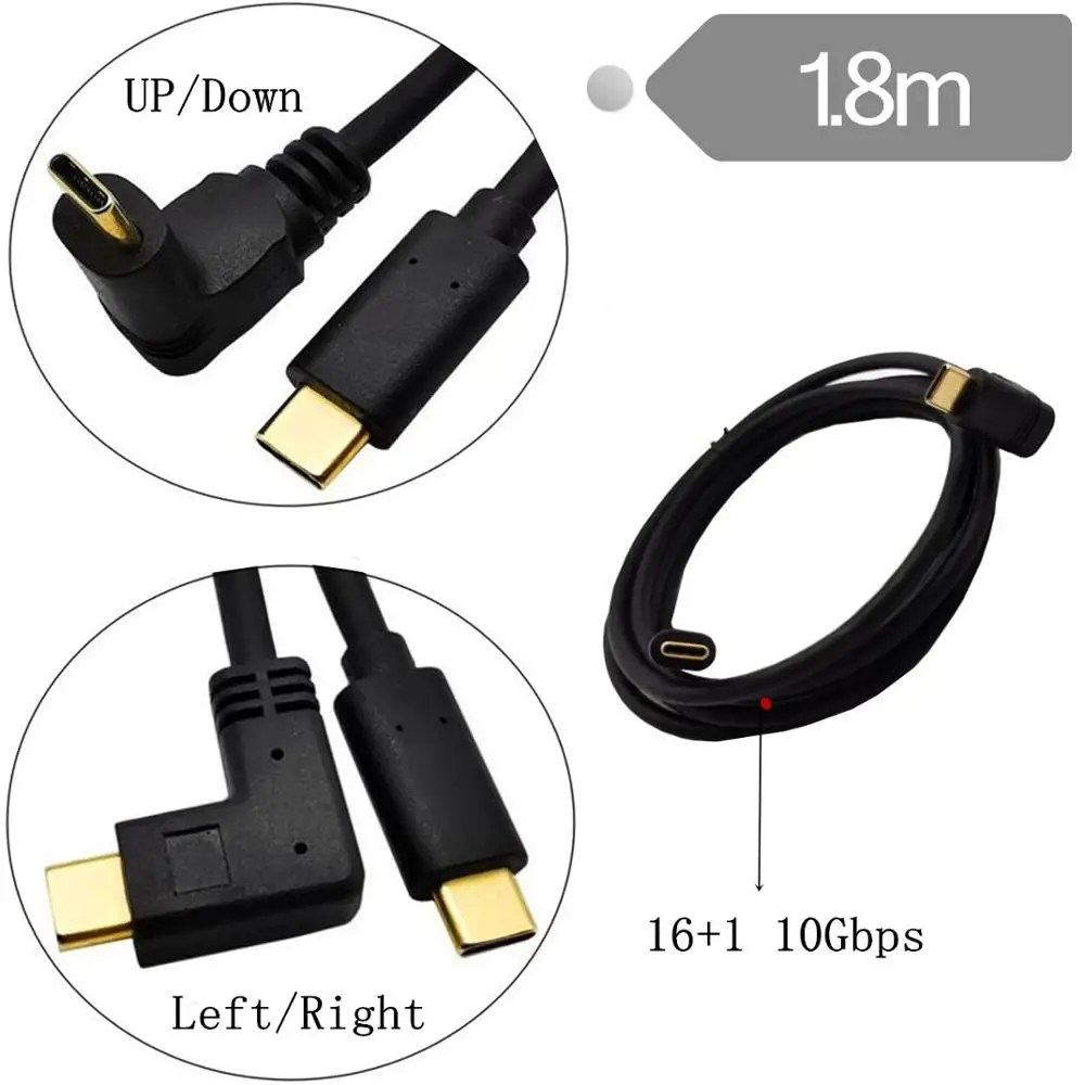 Позолоченный USB type-C кабель-удлинитель для мужчин и женщин USB C кабель-удлинитель USB 3,1 type C для быстрой зарядки и синхронизации данных