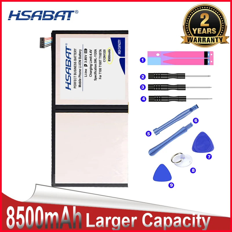 Аккумулятор HSABAT 0 цикл 8500 мАч C12N1320 для ASUS Transformer Book T100 T100TA T100T T100TA-C1 T100TA3735 t100там |