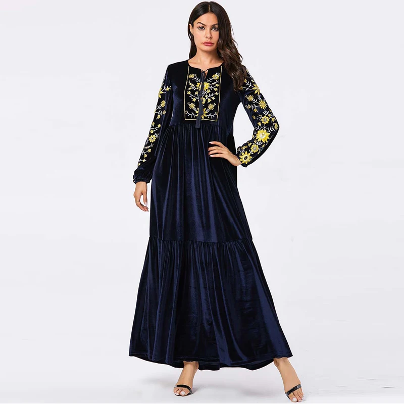 Бархатное турецкое мусульманское платье abaya, Дубай, хиджаб, турецкое платье abaya s, Исламская одежда для женщин, марокканский кафтан, халат, Тюрк