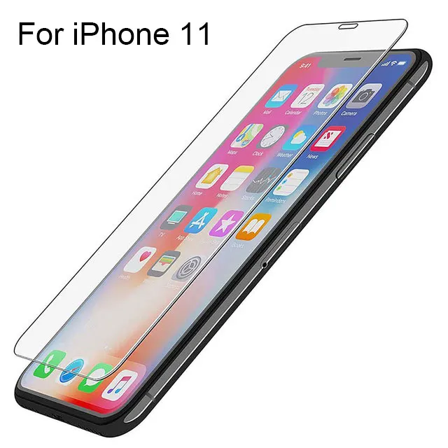 For iPhone 11 Пленка из закаленного стекла для Apple iPhone 11 Pro Max X XS XR XS Max полная 3D изогнутая Защитная пленка для телефона Verre Coque аксессуары - Цвет: For iPhone 11