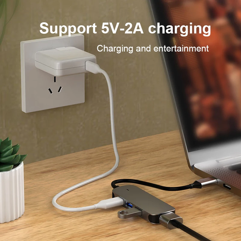 Адаптер Basix Thunderbolt 3 4 в 1 USB C к HDMI 2x Type PD Hub для Macbook Pro Huawei P20 Samsung Galaxy S9 Usb Hub|Адаптеры
