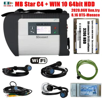 

2020.06V Xen.try full car Diagnostic tool software mb star c4 and win 10 64bit hdd obd2 Connector sd c4 support WIFI for benz