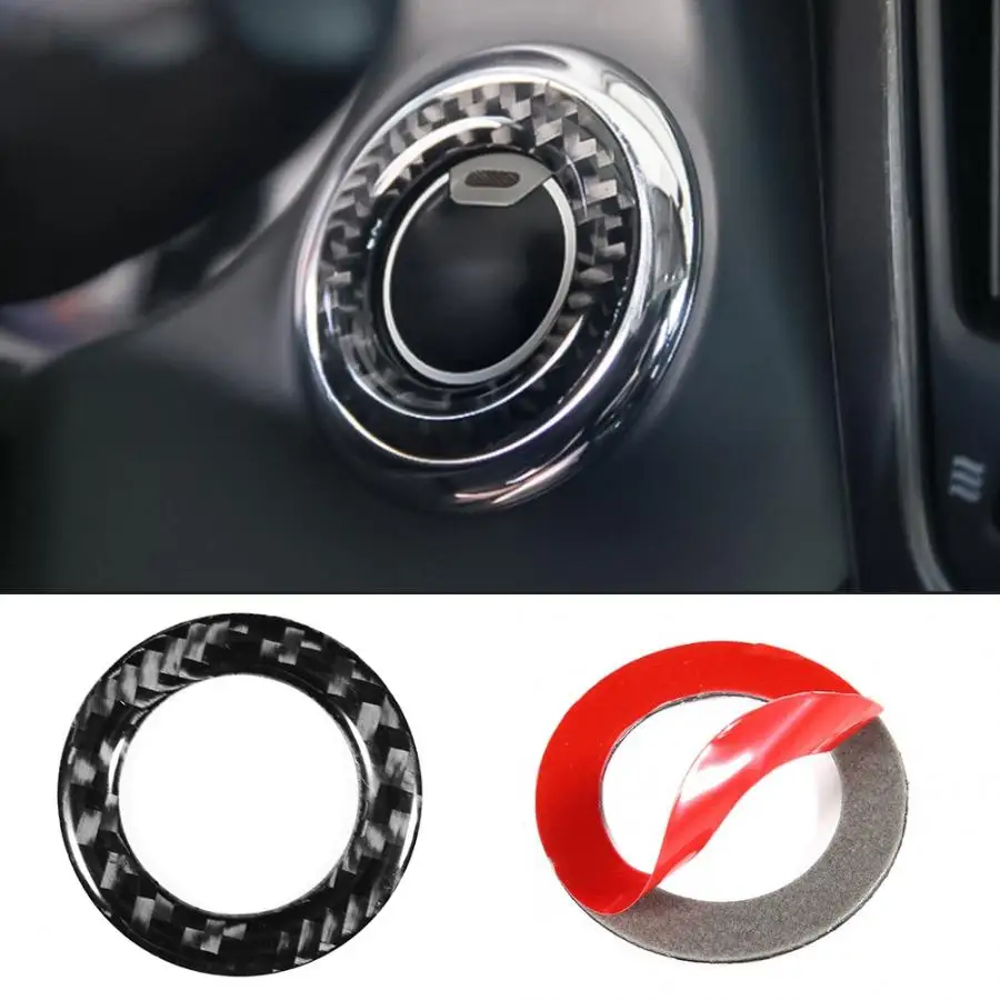 Carbon Fiber Engine Start Button Frame Cover Trim Fit for Infiniti Q50