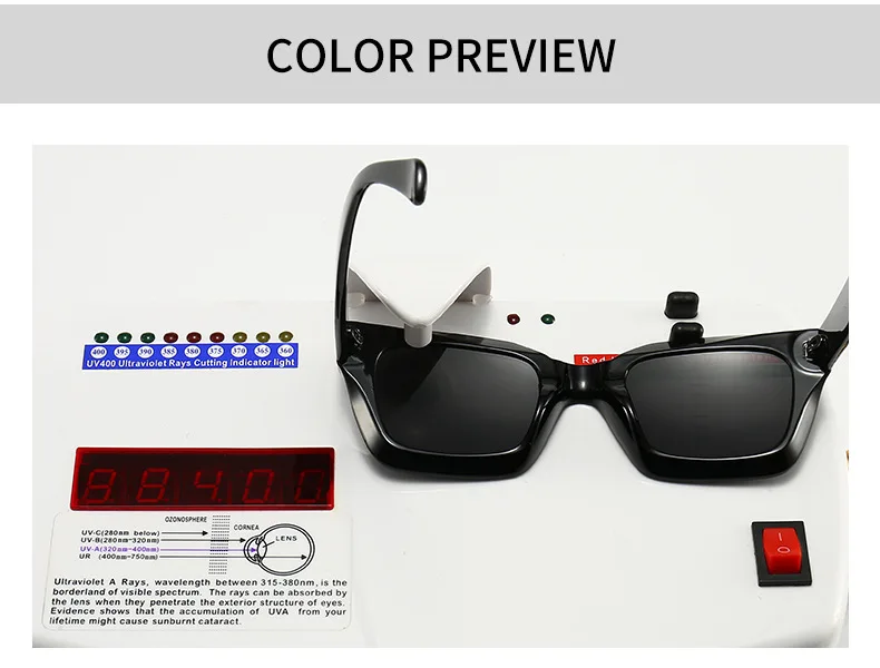 Square Sunglasses Women Retro Gradient Clear Lens Glasses_voghion.com