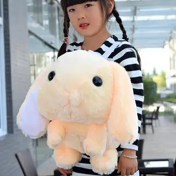 

Kuulee Lovely Plush Animals School Bag Stuffed Long-eared Rabbit Doll Backpack Stuffed Shoulders Bag