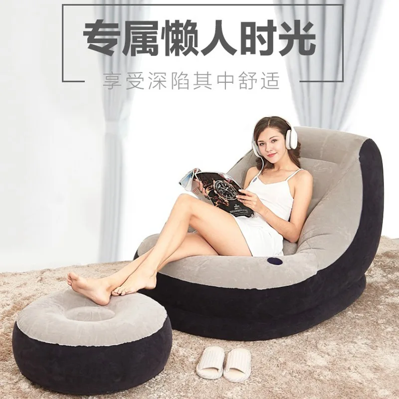 

INTEX Inflatable Flocked Sofa Inflatable Lazy Sofa Chair PVC Air Sofa Portable Inflatable Sofa Wholesale