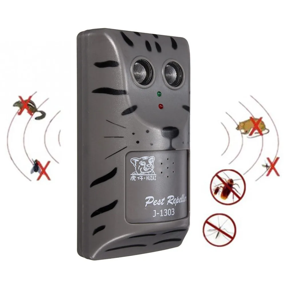 

Rechargeable Household Double Head Electronic Ultrasonic Pest Control Repeller Low Lower Pest Mouse Insect Rodent Repeller Tool