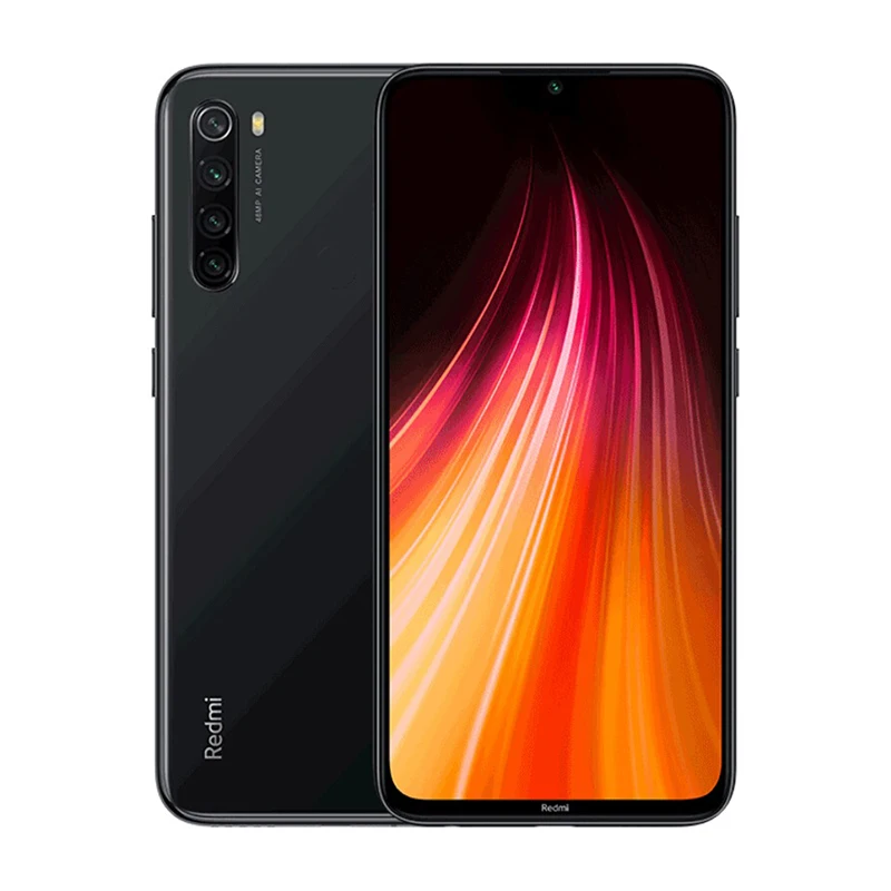 Смартфон Xiaomi Redmi Note 8 с глобальной версией, 4 ГБ, 64 ГБ, 48мп, четыре камеры Snapdragon 665, 4000 мА/ч, 18 Вт, QC 3,0, мобильный телефон - Цвет: Black