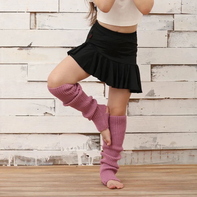 Knitted Leg Warmers For Children Adult Latin Girls Leg Warmers Sports Protective Ballet Kids Yoga Foot Warm Socks children leg warmers