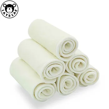 

4 layers bamboo Liner Insert For Baby Cloth Diaper Nappy Natural Bamboo Washable