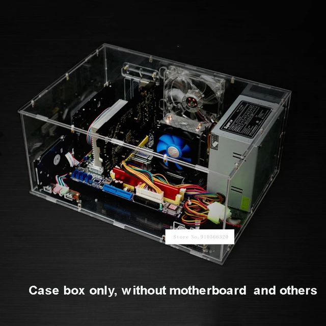 Full Transparent DIY Personalized Acrylic Computer Chassis Case Box Desktop  PC Computer Case for ATX Mainboard Motherboard - AliExpress