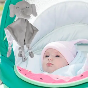 

Elephant Rabbit Baby Lovey Stuffed Plush Security Blanket for Thanksgiving Day Newborn Infant
