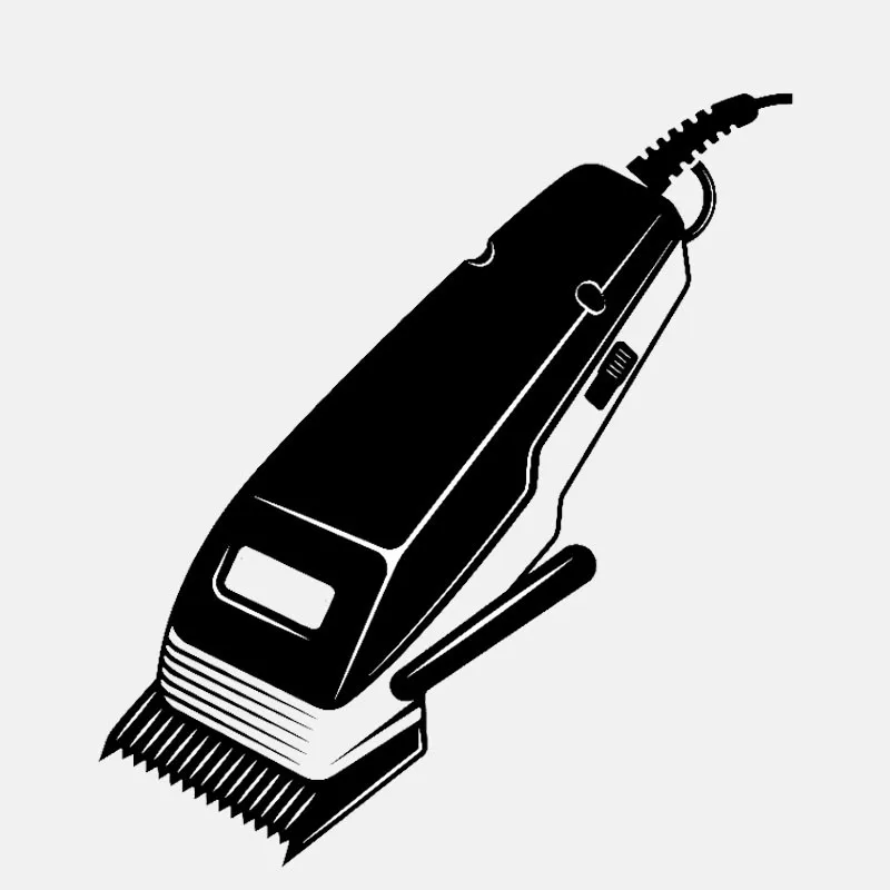

Creative Haircut Machine Barbershop Hairdressing Salon Car Sticker and Decals PVC 15cm X 14cm Waterproof Windshield KK