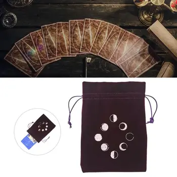 オンライン ベルベットtarots収納袋ムーンフェイズoracleカード占いバッグボードゲームおもちゃジュエリーホームミニ巾着パッケージT8NC