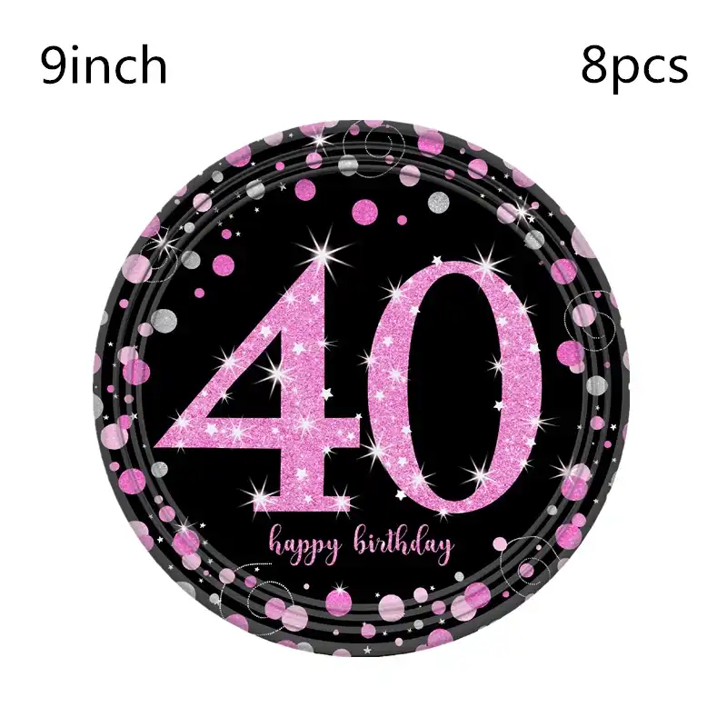 OLOTY 30 40 50 60 день рождения одноразовая посуда для дня рождения украшения для вечеринки для взрослых тарелка скатерть DIY Набор для ужина