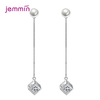 

Fast Delivery Genuine 925 Sterling Silver Earrings For Women Bright Long Tassel Dangle Earrings Two Models For Choice Wholesale