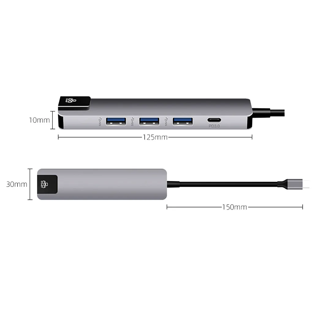 OMESHIN 5 в 1 USB C концентратор USB-C до 3,0 концентратор 4K Hdmi HDMI PD RJ45 адаптер для samsung Galaxy S9/S8 huawei P20 Pro type C usb-хаб