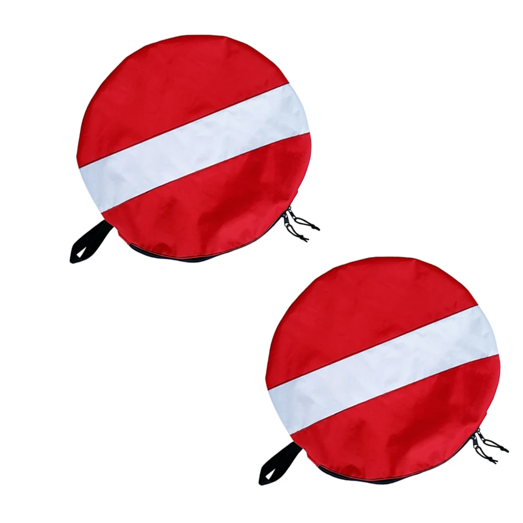 2pcs Zipper Dive Flag Scuba Diving Hose Mouthpiece Regulator Equip Gear Bag