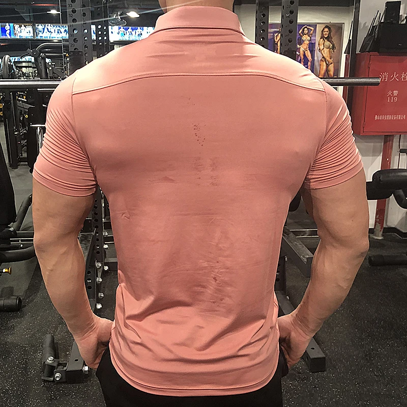 Summer Men Polo T-shirt Gym Running Training Fitness Bodybuilding Casual Sport Top Quality Cotton Short Sleeve Male Tops Tees short sleeve t shirt,sport t shirt,running t shirt,running t shirts,fitness clothes,men t shirts