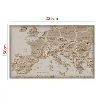 

150x225cm Simple Europe Non-woven Map School Student Map For Education And Beginner