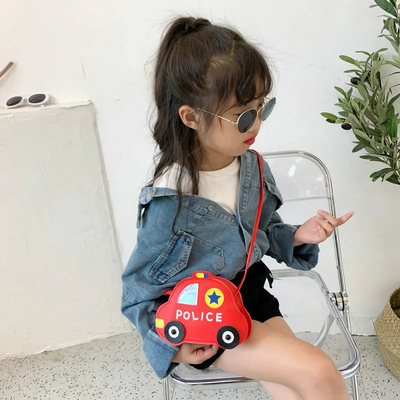 Cute Children's Crossbody Bags Cartoon Car Coin Purse for Kids Baby Mini Shoulder Messenger Bag Boys Girls Accessories Handbags coin purse coin wallet shoulder bags boys wallet