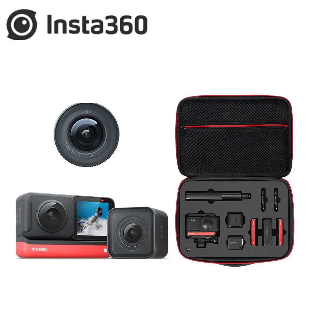 Спортивная Экшн камера Insta360 ONE R Новая Водонепроницаемая видеокамера с широким
