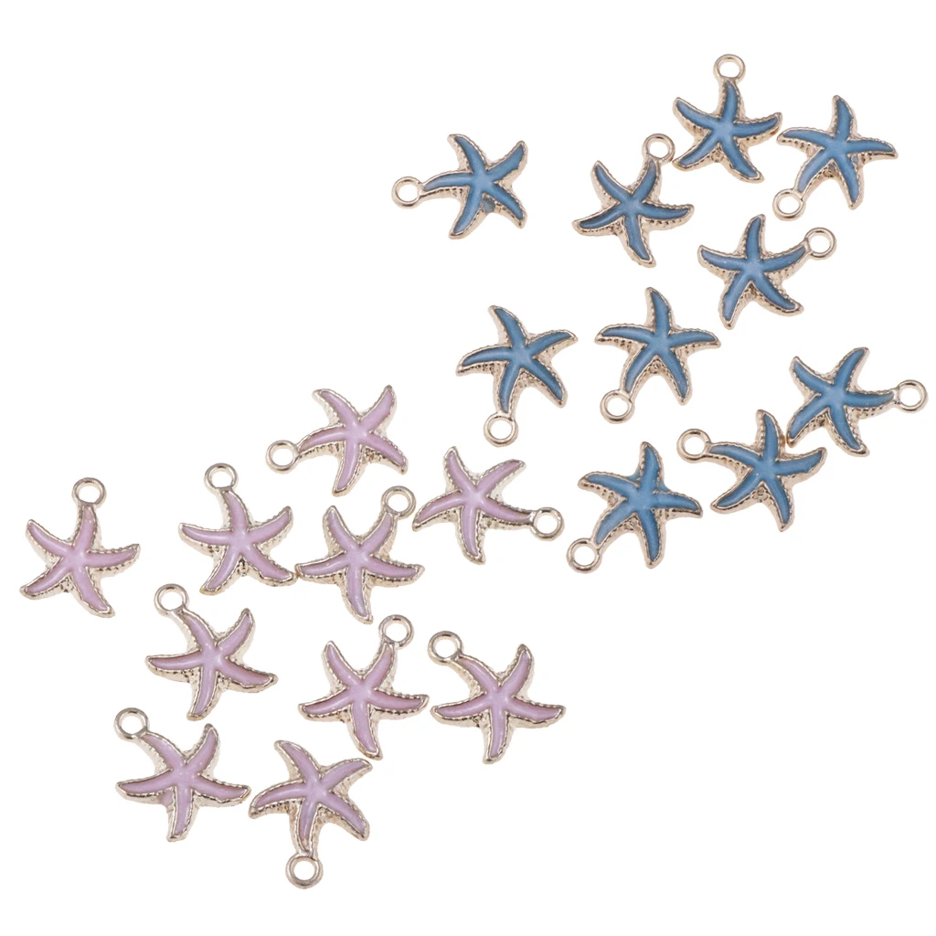 

10pcs Enamel Charms Pendant Animal Sea Starfish Pendants DIY Jewelry Making