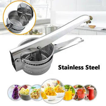 

C2-Stainless Steel Potato Masher Press Mashed Potato Fruit And Vegetable Juice Squeezer Vegetable Masher Multifunctional Kitchen