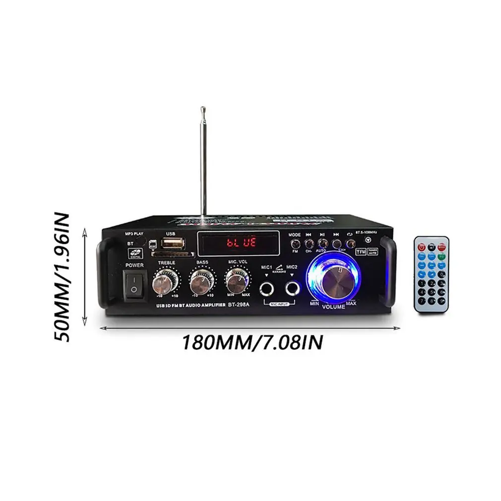 600 Вт Цифровой HIFI Bluetooth стерео аудио усилитель SD FM Mic автомобильный домашний