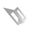 Multi-function angle ruler Measuring Ruler Aluminum Woodworking Scriber T Ruler Multifunction 45/90 Degree Angle Ruler 6