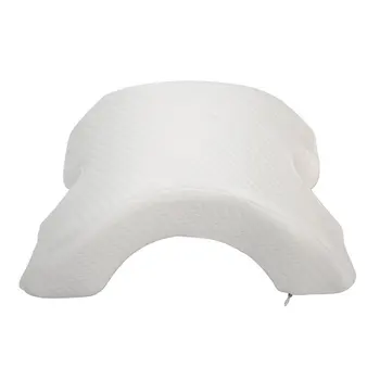 

U-Shaped Curved Memory Foam Sleeping Neck Cervical Pillow with Hollow Design Arm Rest Hand Pillow for Couple Side Sleepers